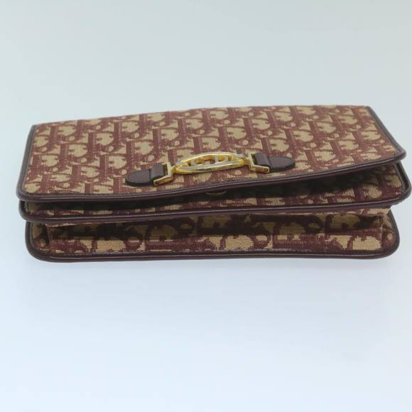 Christian Dior Trotter Canvas Chain Shoulder Bag Red Auth yk10084 - Picture 5 of 16